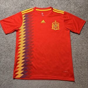 Adidas Spain National Team 2018 World Cup Home Soccer Jersey Men's Medium